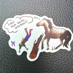 Flying High Horse Facts Social Distance Horse People Equestrian Sticker